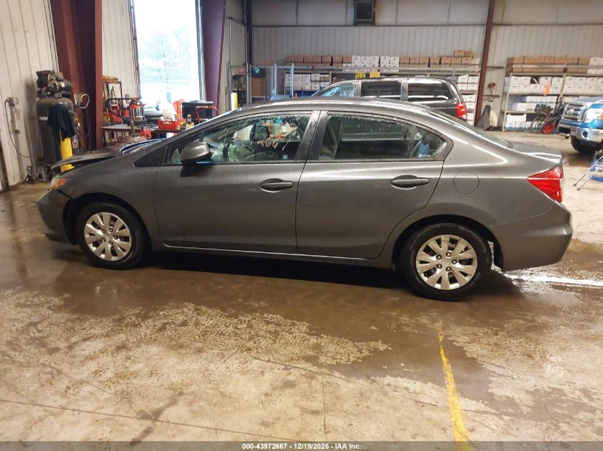 2012 Honda Civic Lx VIN: 2HGFB2F53CH605599 Lot: 43972667