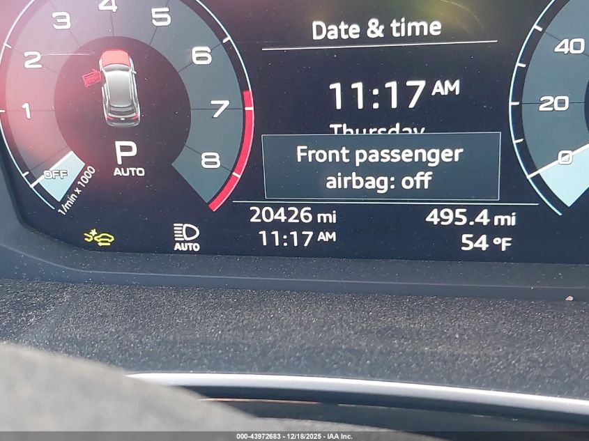 2025 Audi Q3 Premium 45 Tfsi S Line Quattro Tiptronic VIN: WA1DECF36S1013963 Lot: 43972683