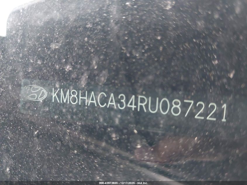 2024 Hyundai Kona N Line VIN: KM8HACA34RU087221 Lot: 43972685