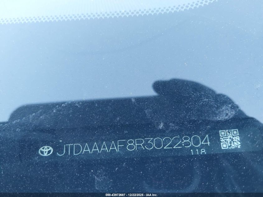 2024 Toyota Crown Xle VIN: JTDAAAAF8R3022804 Lot: 43972687