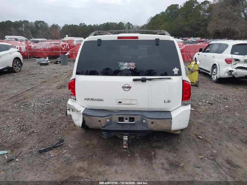 2005 Nissan Armada Le VIN: 5N1AA08B75N730212 Lot: 43972700