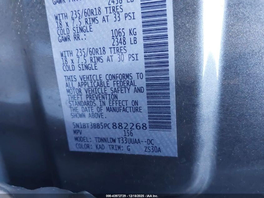 2023 Nissan Rogue Sv Intelligent Awd VIN: 5N1BT3BB5PC882268 Lot: 43972729