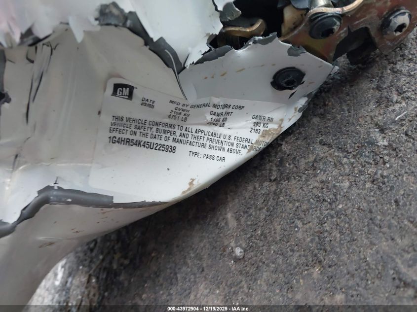 2005 Buick Lesabre Limited VIN: 1G4HR54K45U225938 Lot: 43972904