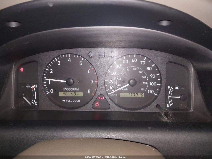 1998 Chevrolet Prizm VIN: 1Y1SK528XWZ404720 Lot: 43972908