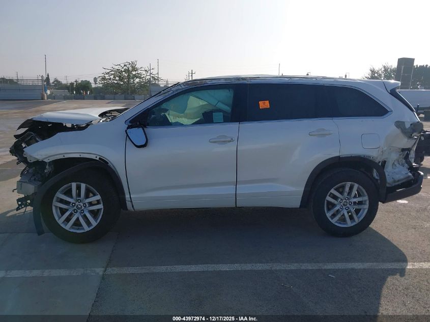 2016 Toyota Highlander Le V6 VIN: 5TDZKRFH5GS177895 Lot: 43972974