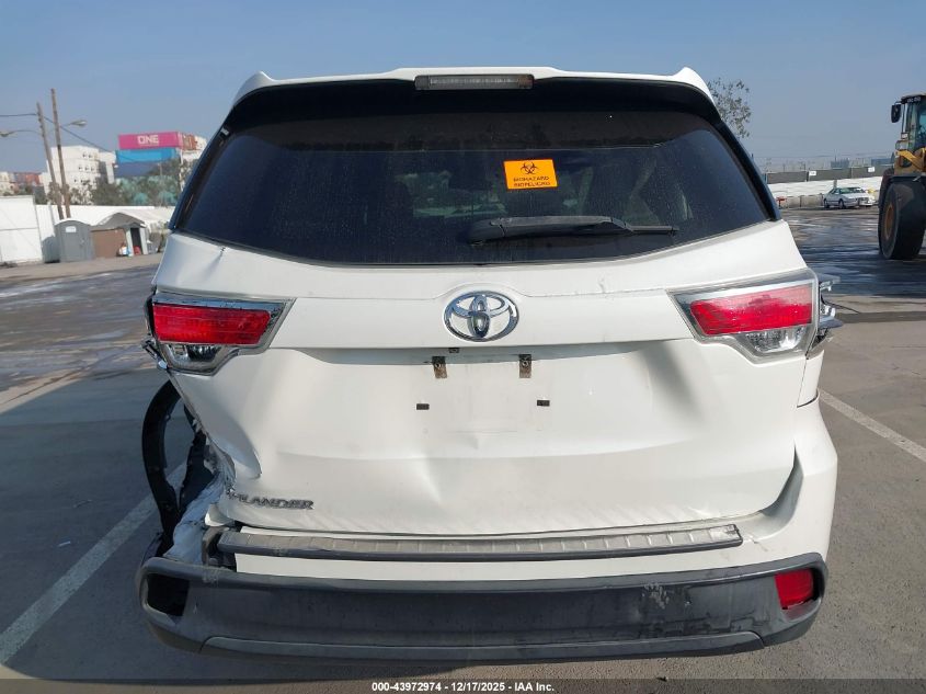 2016 Toyota Highlander Le V6 VIN: 5TDZKRFH5GS177895 Lot: 43972974