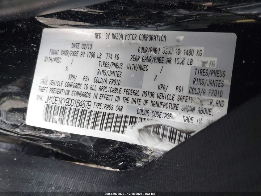2013 Mazda Mazda2 Sport VIN: JM1DE1KY9D0164879 Lot: 43973070