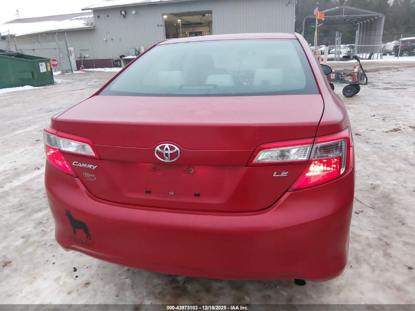 2012 Toyota Camry Le VIN: 4T1BF1FK7CU626885 Lot: 43973103