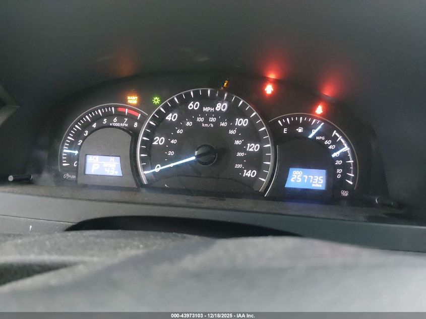 2012 Toyota Camry Le VIN: 4T1BF1FK7CU626885 Lot: 43973103