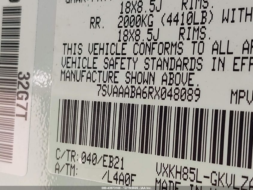 2024 Toyota Sequoia Trd Pro VIN: 7SVAAABA6RX048089 Lot: 43973108