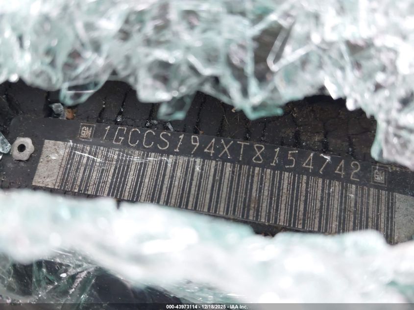 1996 Chevrolet S Truck S10 VIN: 1GCCS194XT8154742 Lot: 43973114