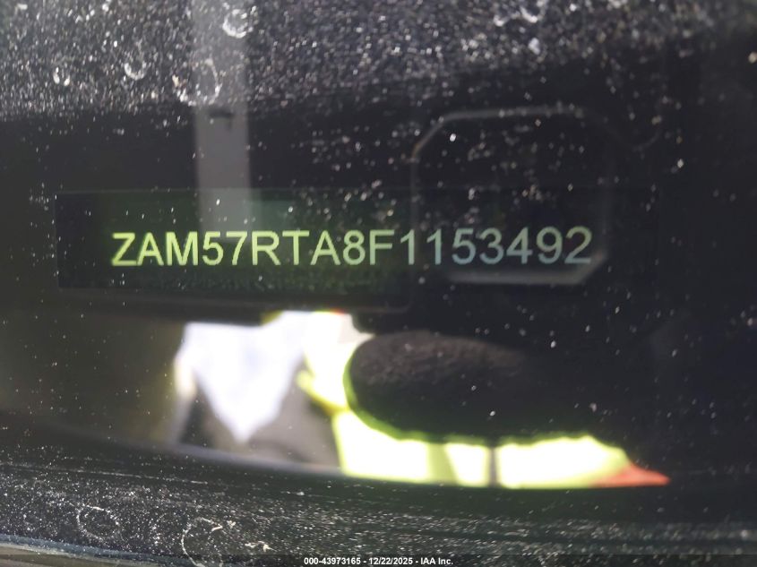 2015 Maserati Ghibli S Q4 VIN: ZAM57RTA8F1153492 Lot: 43973165