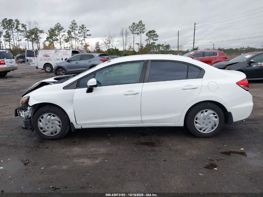 2013 Honda Civic Lx VIN: 19XFB2F51DE089674 Lot: 43973193