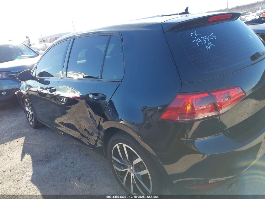 2016 Volkswagen Golf Tsi Se 4-Door VIN: 3VW217AU3GM008422 Lot: 43973339