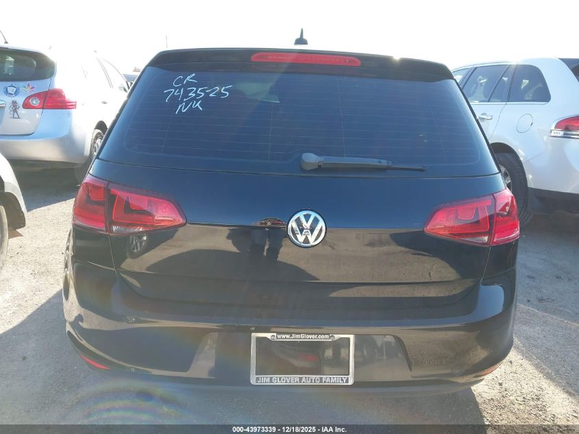 2016 Volkswagen Golf Tsi Se 4-Door VIN: 3VW217AU3GM008422 Lot: 43973339