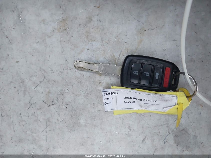 2016 Honda Cr-V Lx VIN: 2HKRM3H33GH501991 Lot: 43973396