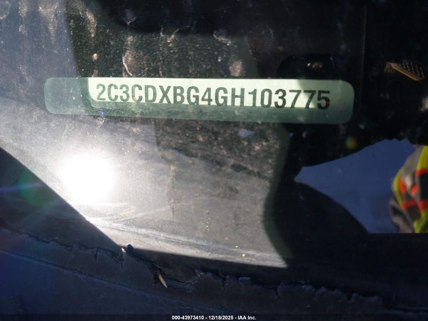 2016 Dodge Charger Se VIN: 2C3CDXBG4GH103775 Lot: 43973410