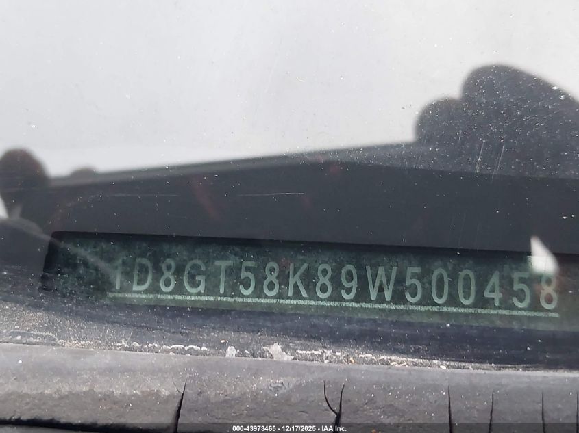 2009 Dodge Nitro Slt/Rt VIN: 1D8GT58K89W500458 Lot: 43973465