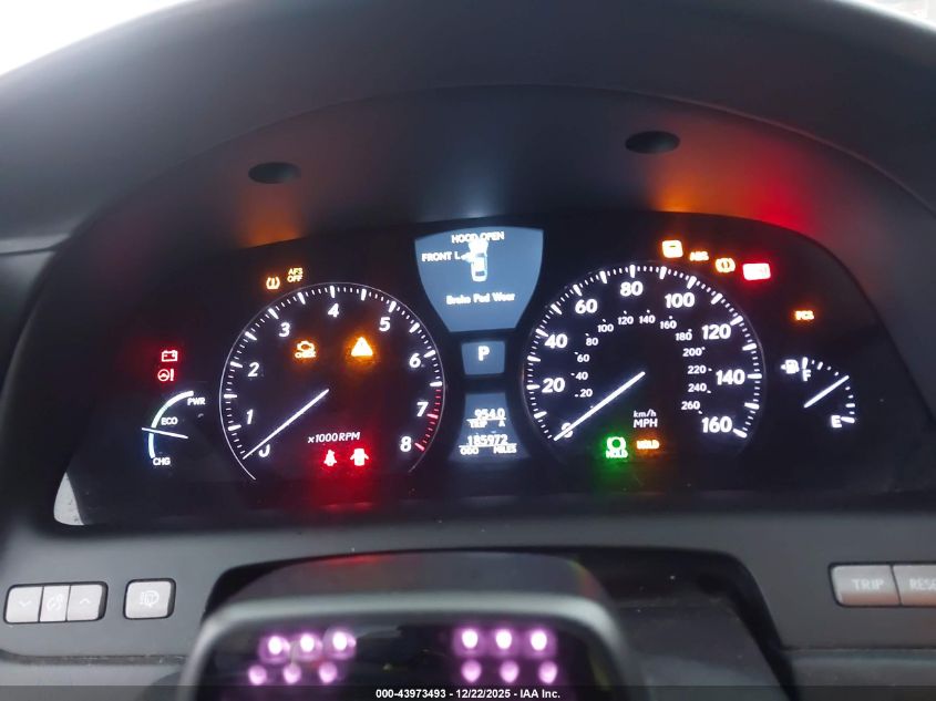 2009 Lexus Ls 600H VIN: JTHDU46F995010081 Lot: 43973493