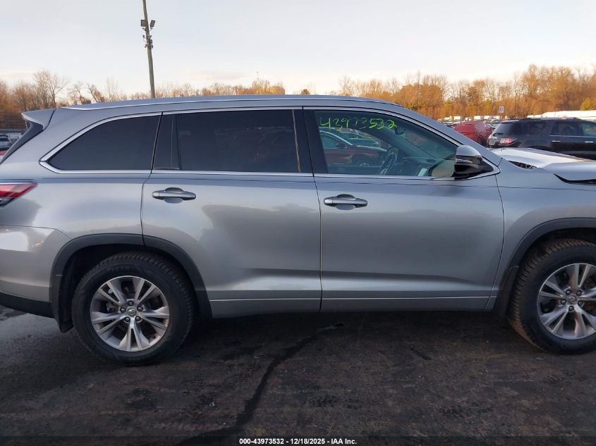 2014 Toyota Highlander Xle V6 VIN: 5TDJKRFHXES013200 Lot: 43973532