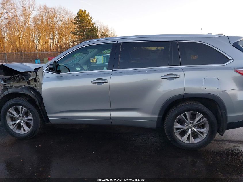 2014 Toyota Highlander Xle V6 VIN: 5TDJKRFHXES013200 Lot: 43973532