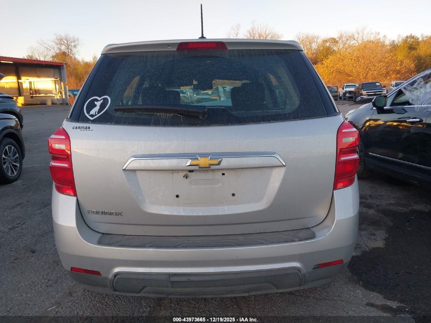 2017 Chevrolet Equinox Ls VIN: 2GNALBEK4H1526835 Lot: 43973665