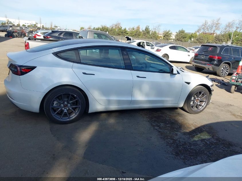 2022 Tesla Model 3 Rear-Wheel Drive VIN: 5YJ3E1EA0NF323415 Lot: 43973696