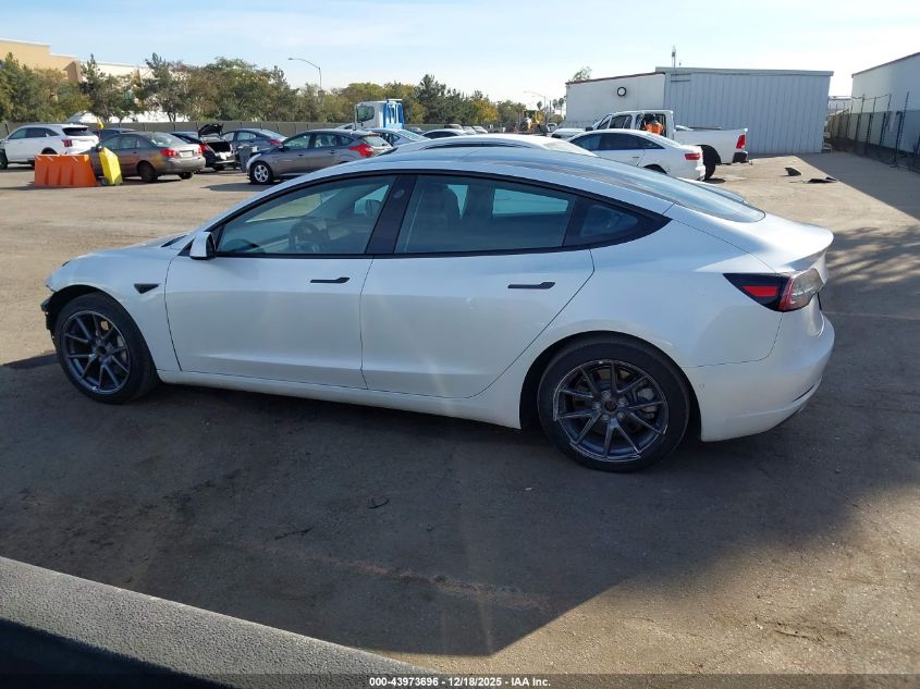 2022 Tesla Model 3 Rear-Wheel Drive VIN: 5YJ3E1EA0NF323415 Lot: 43973696