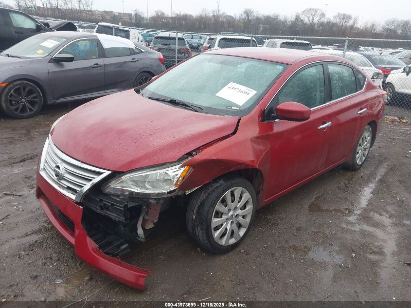 2014 Nissan Sentra Fe+ S/Fe+ Sv/S/Sl/Sr/Sv VIN: 3N1AB7AP0EL646848 Lot: 43973699
