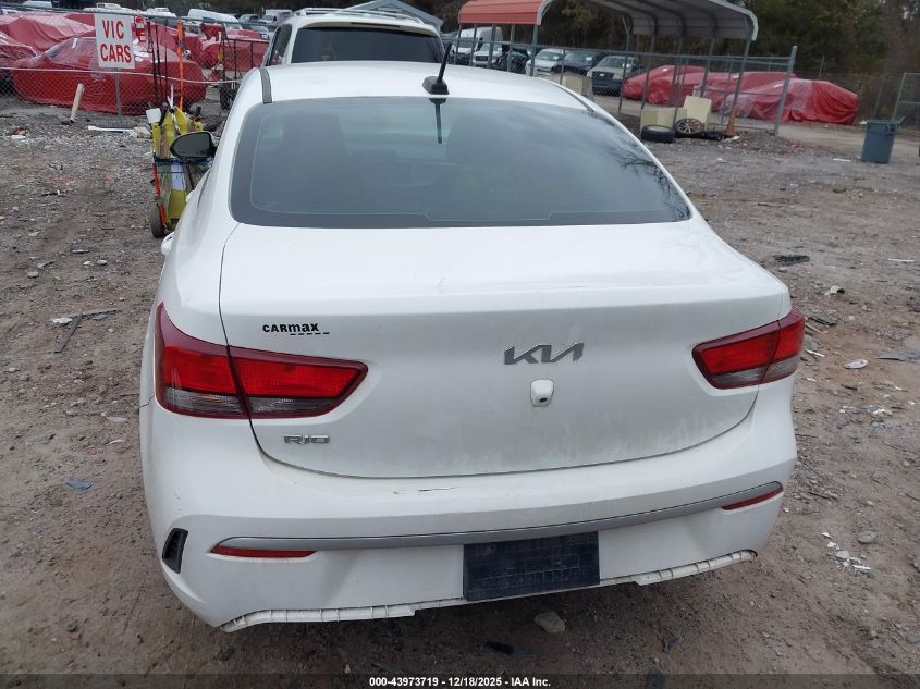2022 Kia Rio S VIN: 3KPA24AD9NE450607 Lot: 43973719