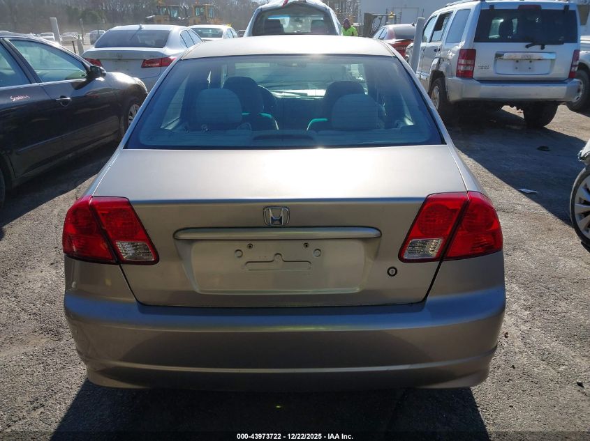 2005 Honda Civic Lx VIN: 2HGES16505H628539 Lot: 43973722