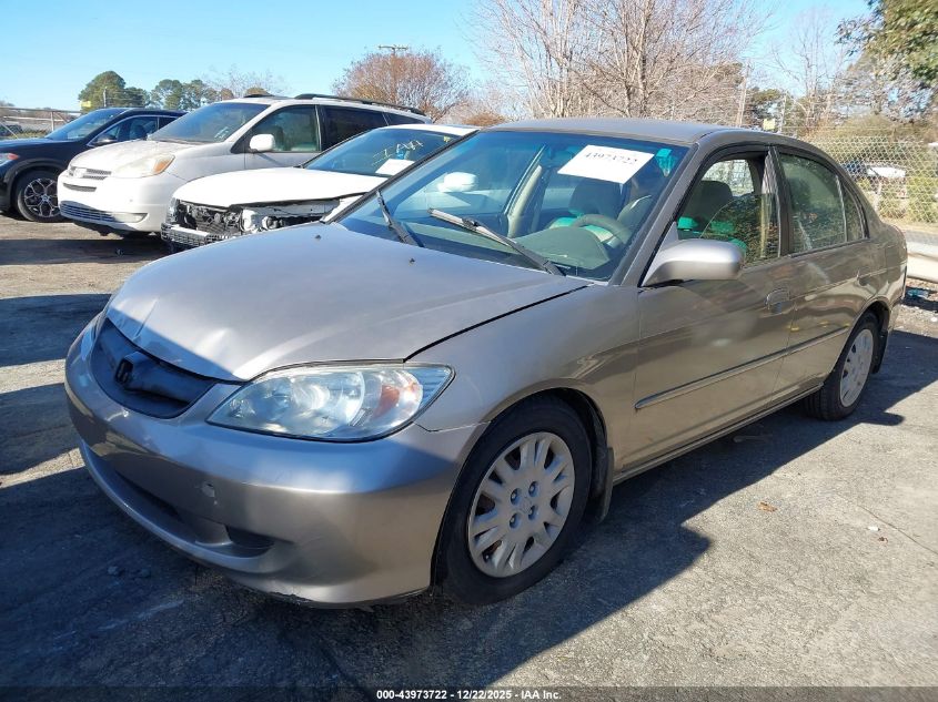 2005 Honda Civic Lx VIN: 2HGES16505H628539 Lot: 43973722