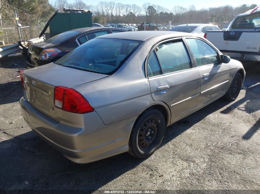 2005 Honda Civic Lx VIN: 2HGES16505H628539 Lot: 43973722