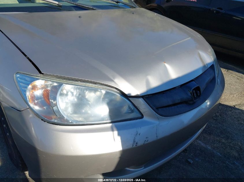 2005 Honda Civic Lx VIN: 2HGES16505H628539 Lot: 43973722