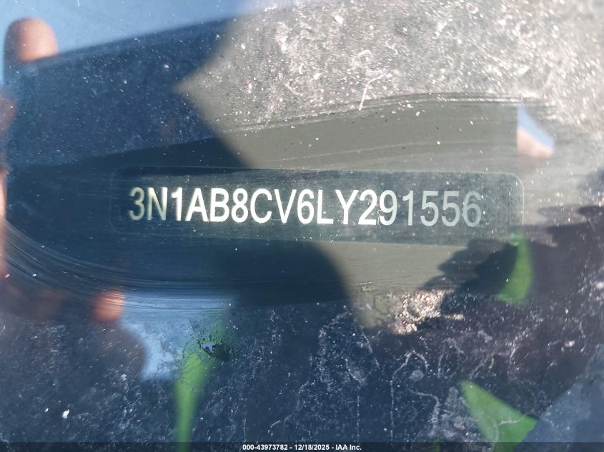 2020 Nissan Sentra Sv Xtronic Cvt VIN: 3N1AB8CV6LY291556 Lot: 43973782