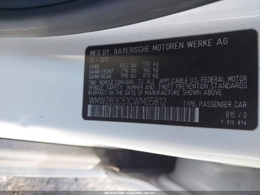 2012 Mini Cooper Countryman VIN: WMWZB3C51CWM05812 Lot: 43973788