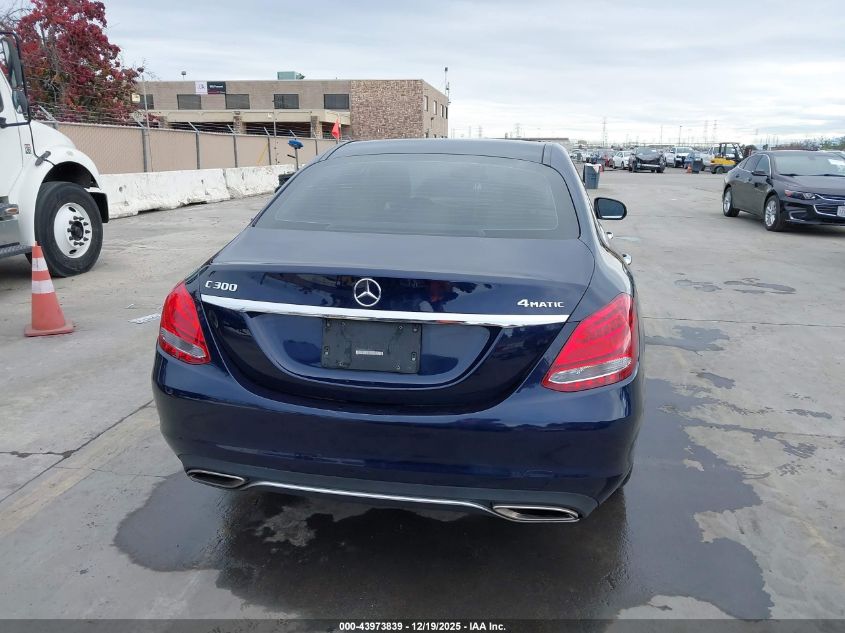 2017 Mercedes-Benz C 300 4Matic VIN: 55SWF4KB2HU207354 Lot: 43973839