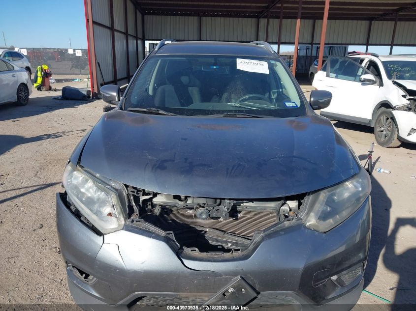 2015 Nissan Rogue Sv VIN: KNMAT2MT3FP559957 Lot: 43973935