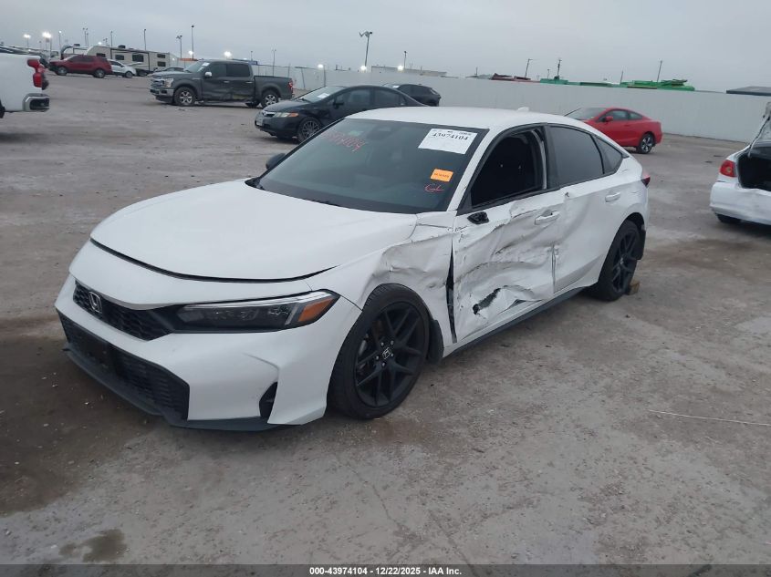 2025 Honda Civic Sport VIN: 19XFL2884SE018423 Lot: 43974104