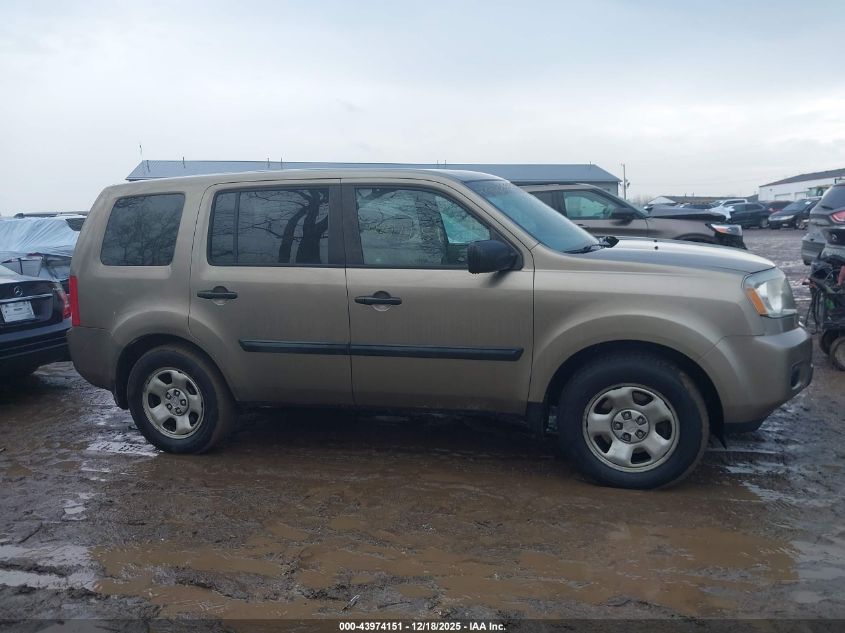 2011 Honda Pilot Lx VIN: 5FNYF4H21BB101762 Lot: 43974151