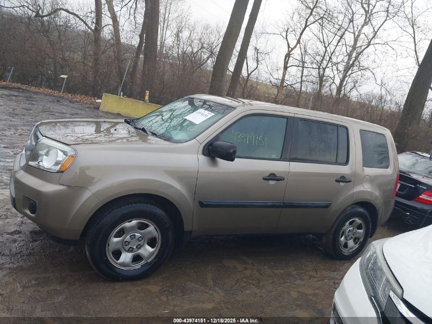 2011 Honda Pilot Lx VIN: 5FNYF4H21BB101762 Lot: 43974151