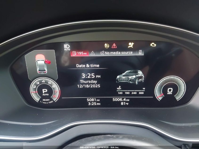 2024 Audi Q5 Premium Plus 45 Tfsi S Line Quattro VIN: WA1EAAFY5R2039930 Lot: 43974184