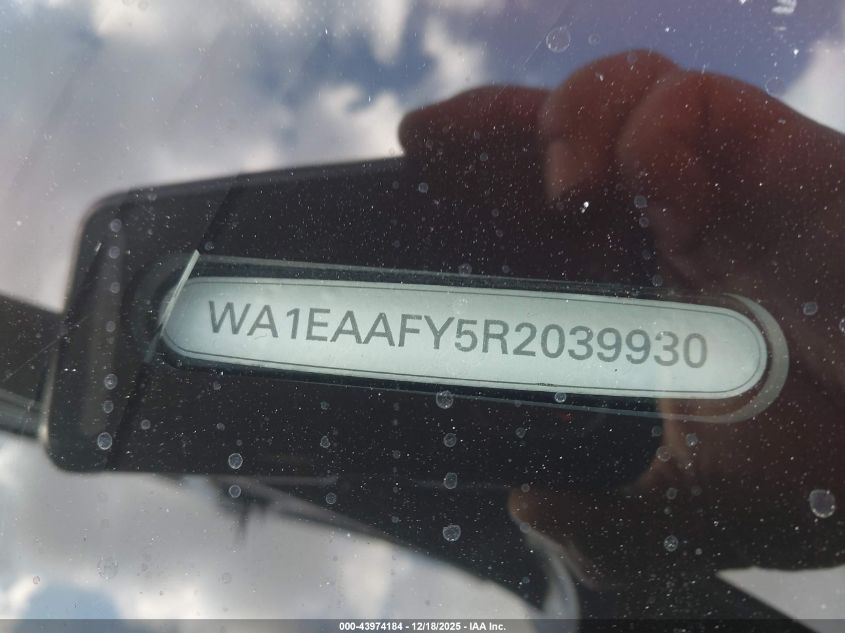 2024 Audi Q5 Premium Plus 45 Tfsi S Line Quattro VIN: WA1EAAFY5R2039930 Lot: 43974184