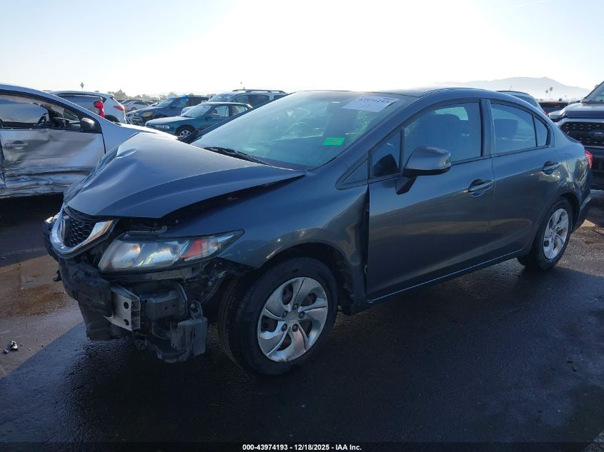 2013 Honda Civic Lx VIN: 19XFB2F59DE059631 Lot: 43974193