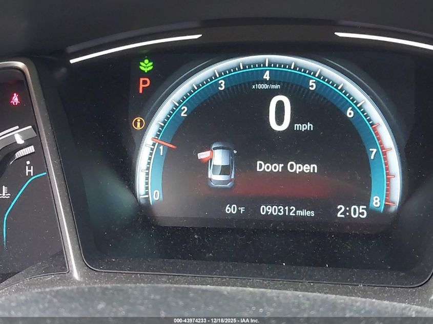 2018 Honda Civic Ex-T VIN: JHMFC1F38JX016589 Lot: 43974233