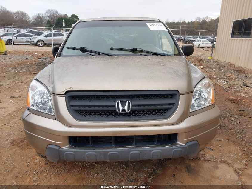 2005 Honda Pilot Lx VIN: 2HKYF18135H572288 Lot: 43974236