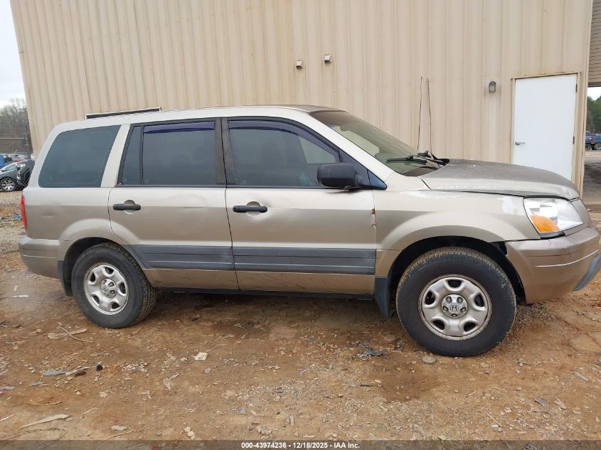 2005 Honda Pilot Lx VIN: 2HKYF18135H572288 Lot: 43974236