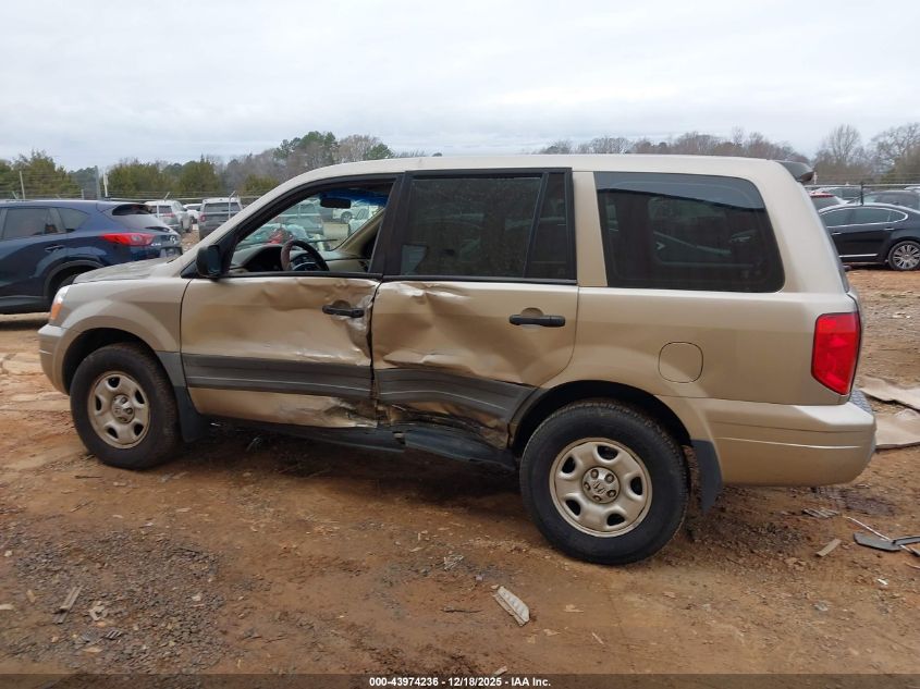 2005 Honda Pilot Lx VIN: 2HKYF18135H572288 Lot: 43974236
