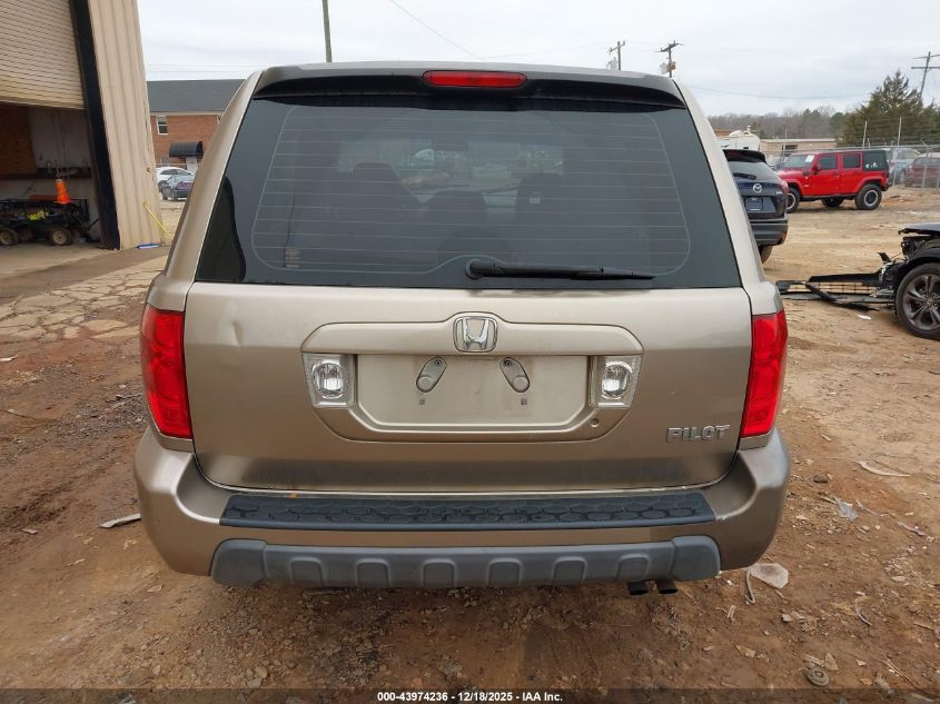 2005 Honda Pilot Lx VIN: 2HKYF18135H572288 Lot: 43974236