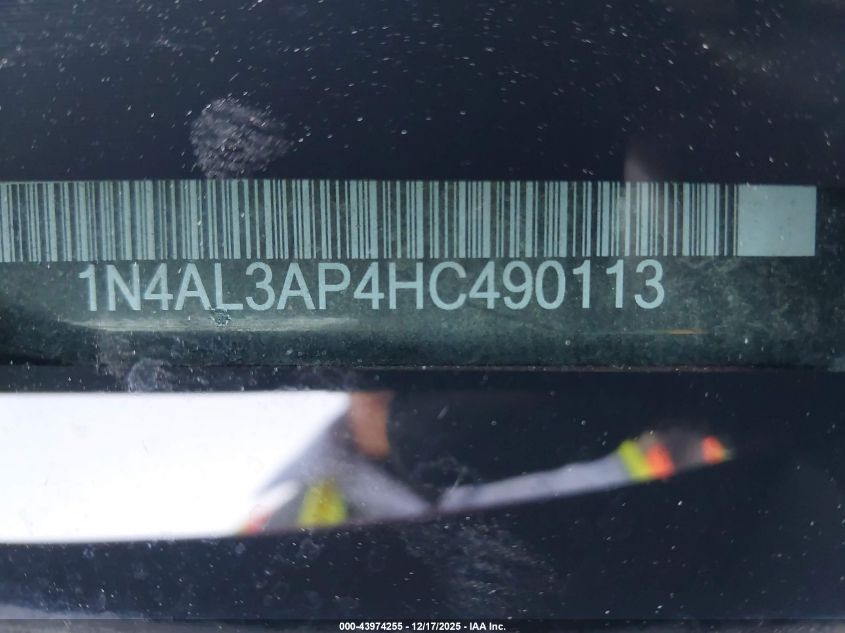 2017 Nissan Altima 2.5 Sv VIN: 1N4AL3AP4HC490113 Lot: 43974255